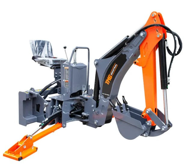 8-ft Skid Steer Swing Backhoe Attachment
