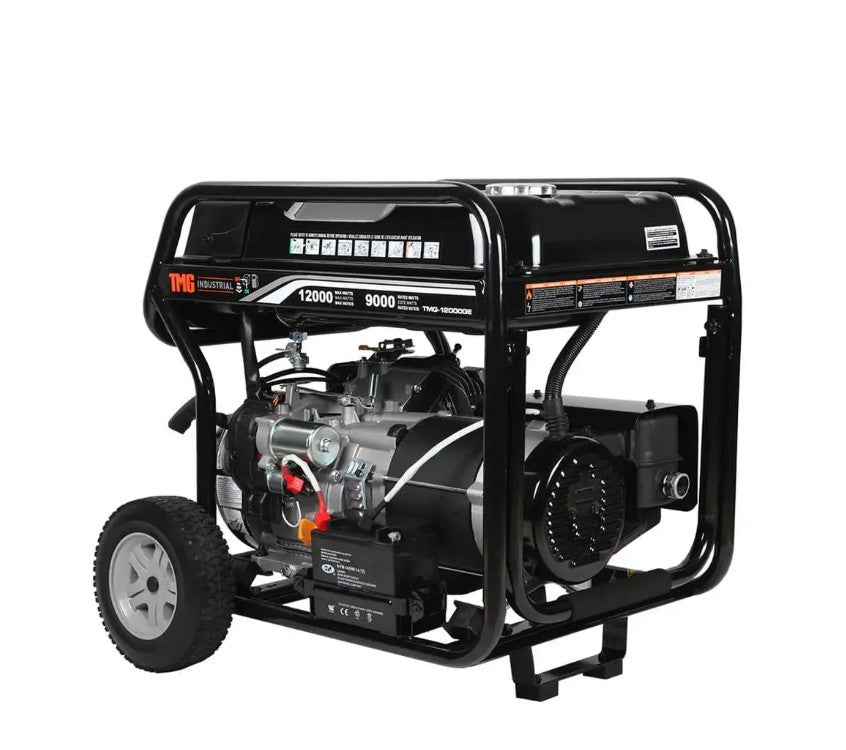 12,000 Watt Gasoline Generator, Electric Start, 7-Hour Run Time, 120V/240VAC, TMG-12000GE