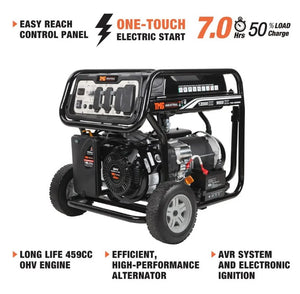 12,000 Watt Gasoline Generator, Electric Start, 7-Hour Run Time, 120V/240VAC, TMG-12000GE