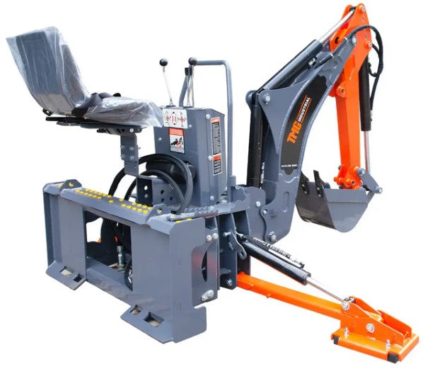 8-ft Skid Steer Swing Backhoe Attachment