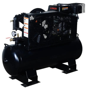 40 Gallon Skid Mount Gas Air Compressor, 2-Stage Belt Drive, 9 HP Engine, horizontal Tank TMG-GAC40