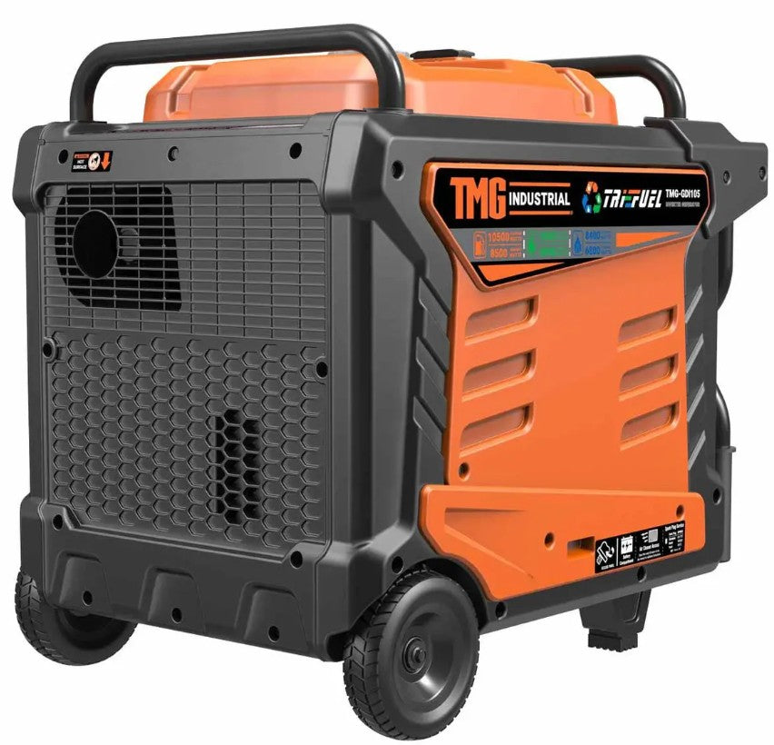 10.5KW Portable Inverter Generator for Home, RV, and Off-Grid Use – Hybrid Tri-Fuel, THD < 3% TMG-GDI105