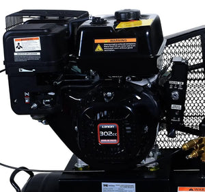 40 Gallon Skid Mount Gas Air Compressor, 2-Stage Belt Drive, 9 HP Engine, horizontal Tank TMG-GAC40