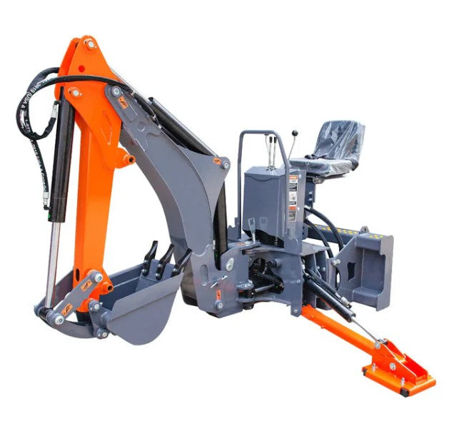 8-ft Skid Steer Swing Backhoe Attachment