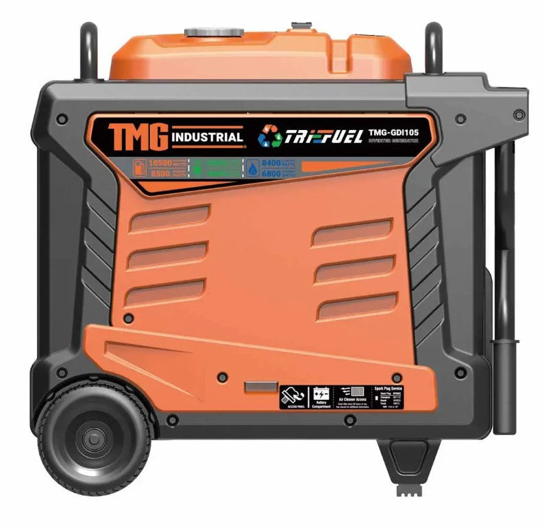 10.5KW Portable Inverter Generator for Home, RV, and Off-Grid Use – Hybrid Tri-Fuel, THD < 3% TMG-GDI105