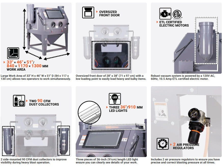 Commercial Cabinet Sandblaster