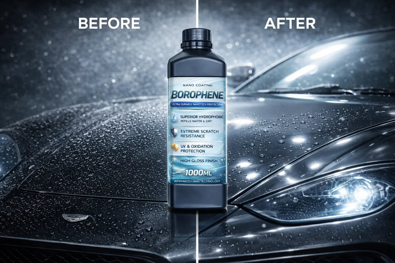 GRAPHONEX BOROPHENE Hydrophobic Automotive Coating-Keeps Your Car Cleaner Longer Reduces Washing Frequency 10-Year Protection