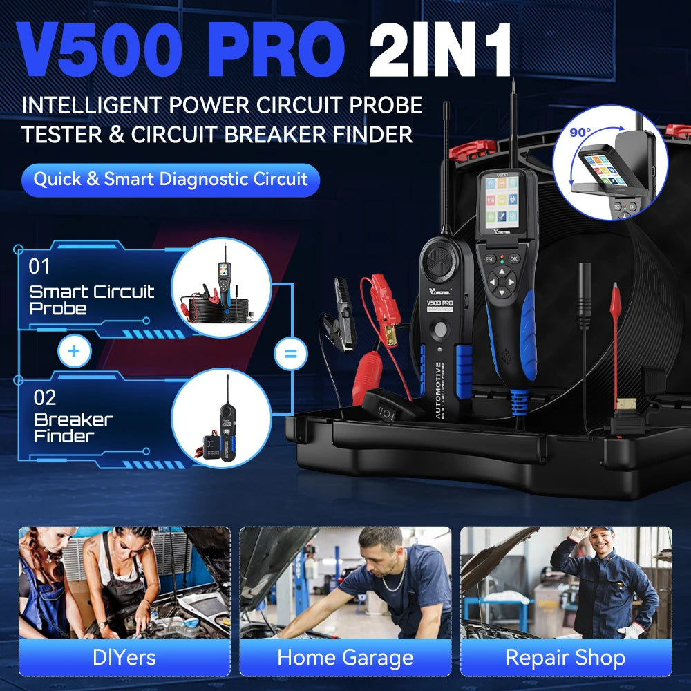 USA Warehouse V500PRO Mechanic Tools Car Wire Tracer Automotive Electrical Open Circuit Circuit Detection Car Breaker Finder