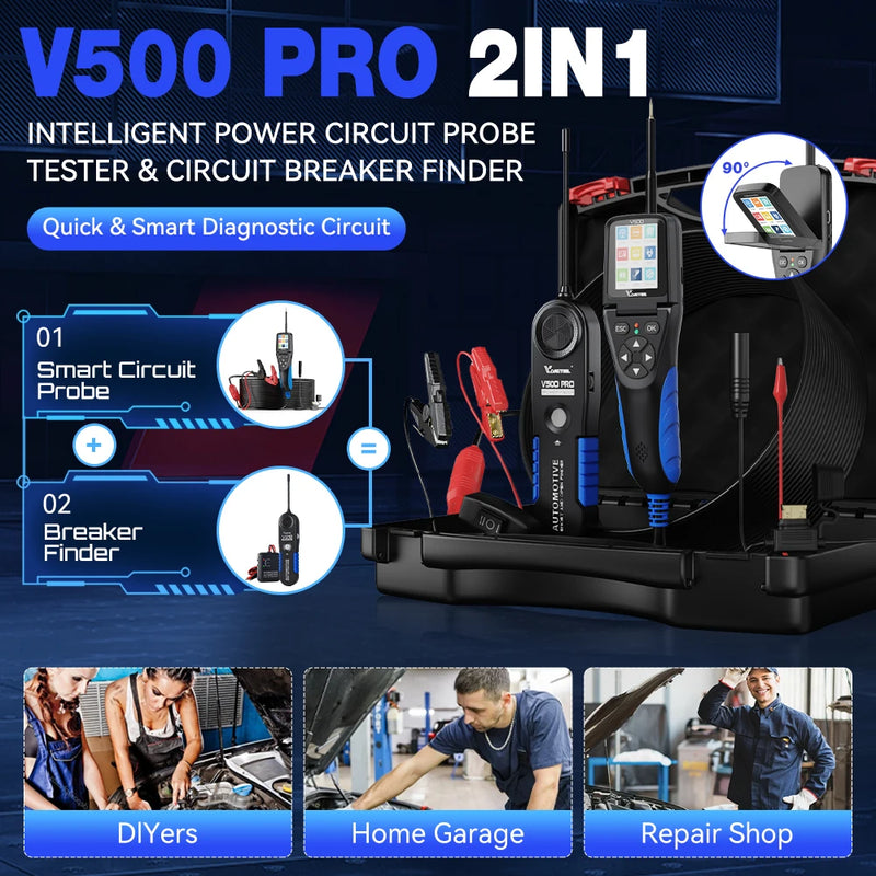 USA Warehouse V500PRO Mechanic Tools Car Wire Tracer Automotive Electrical Open Circuit Circuit Detection Car Breaker Finder