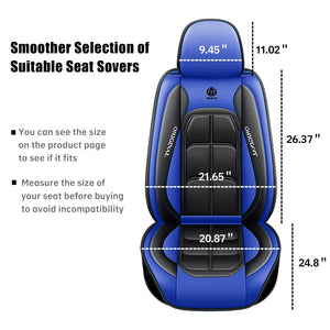 Xiangta Car Seat Covers Full Set Breathable Leather Automotive Front and Rear Seat Covers Protectors Fit for Most Vehicles, SUVs