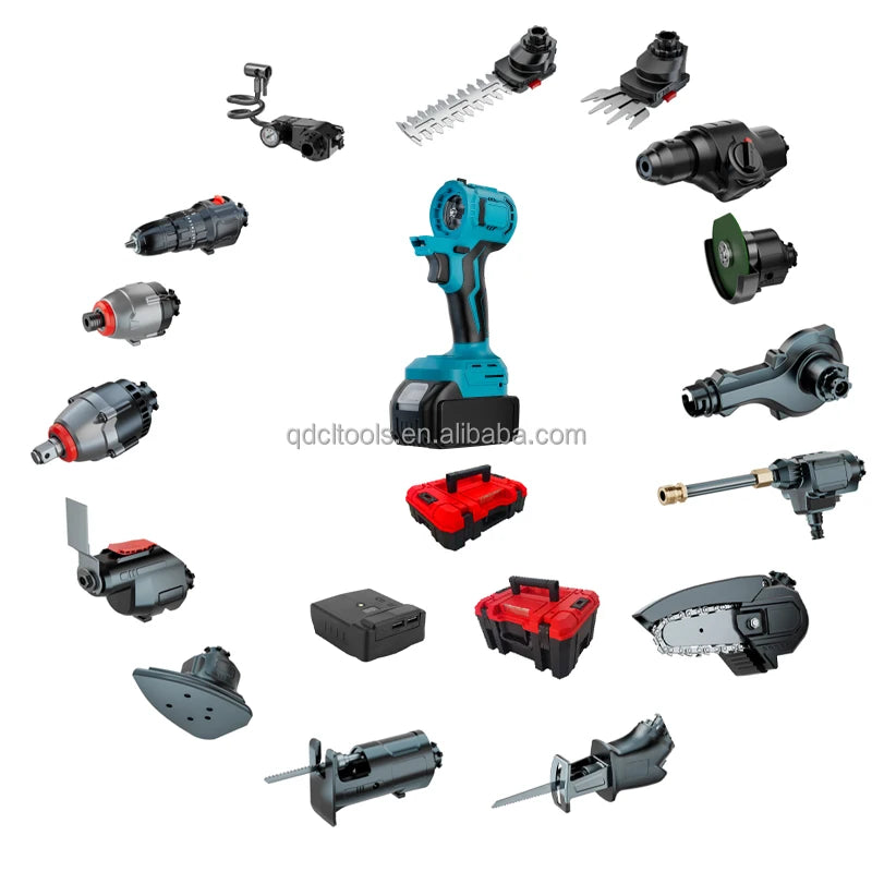18-Piece Rechargeable Lithium Brushless Drill Power Tools Set Automotive Electrical Cordless Multi Tool Combo Home Hard Case OEM