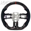 Automotive Interior Accessories Forged Carbon Fiber Genuine Leather Sports Steering Wheel Suitable for Ford Mustang GT 2015-2023