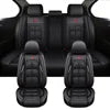 Xiangta Car Seat Covers Full Set Breathable Leather Automotive Front and Rear Seat Covers Protectors Fit for Most Vehicles, SUVs
