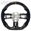 Automotive Interior Accessories Forged Carbon Fiber Genuine Leather Sports Steering Wheel Suitable for Ford Mustang GT 2015-2023