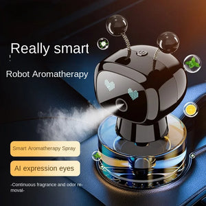 AI-Powered Smart Car Air Freshener Automotive Fragrance Dispensing Robot Plastic Vehicle Perfume Accessory Ornament