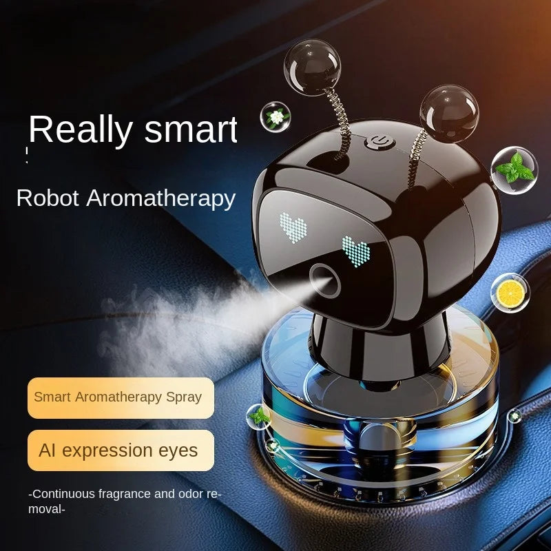 AI-Powered Smart Car Air Freshener Automotive Fragrance Dispensing Robot Plastic Vehicle Perfume Accessory Ornament