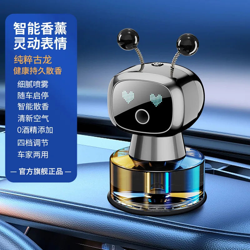 AI-Powered Smart Car Air Freshener Automotive Fragrance Dispensing Robot Plastic Vehicle Perfume Accessory Ornament