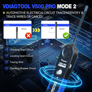 USA Warehouse V500PRO Mechanic Tools Car Wire Tracer Automotive Electrical Open Circuit Circuit Detection Car Breaker Finder