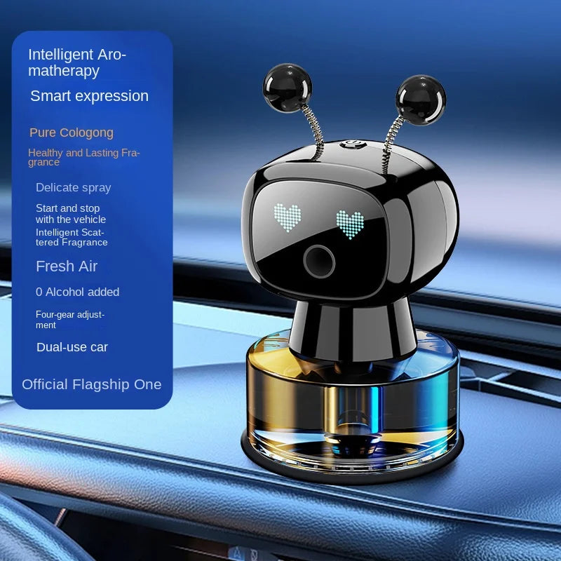 AI-Powered Smart Car Air Freshener Automotive Fragrance Dispensing Robot Plastic Vehicle Perfume Accessory Ornament