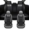 Xiangta Car Seat Covers Full Set Breathable Leather Automotive Front and Rear Seat Covers Protectors Fit for Most Vehicles, SUVs