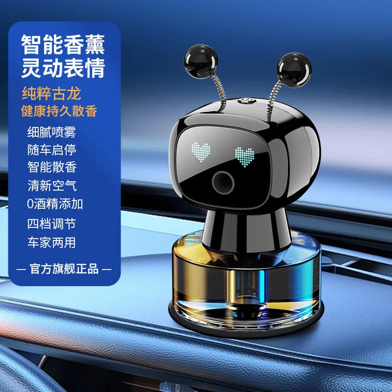 AI-Powered Smart Car Air Freshener Automotive Fragrance Dispensing Robot Plastic Vehicle Perfume Accessory Ornament
