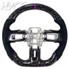 Automotive Interior Accessories Forged Carbon Fiber Genuine Leather Sports Steering Wheel Suitable for Ford Mustang GT 2015-2023