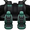 Xiangta Car Seat Covers Full Set Breathable Leather Automotive Front and Rear Seat Covers Protectors Fit for Most Vehicles, SUVs