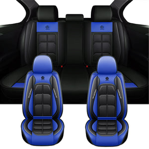 Xiangta Car Seat Covers Full Set Breathable Leather Automotive Front and Rear Seat Covers Protectors Fit for Most Vehicles, SUVs