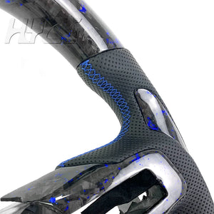 Automotive Interior Accessories Forged Carbon Fiber Genuine Leather Sports Steering Wheel Suitable for Ford Mustang GT 2015-2023