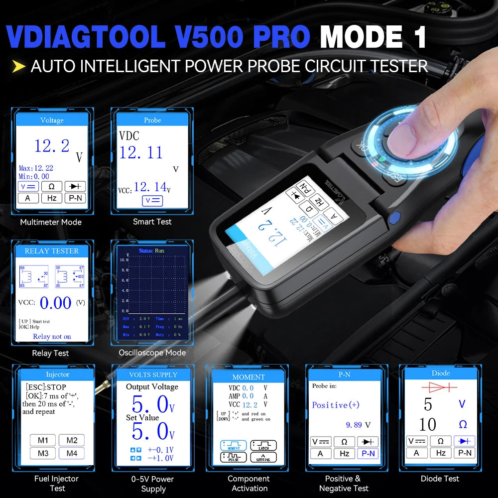 USA Warehouse V500PRO Mechanic Tools Car Wire Tracer Automotive Electrical Open Circuit Circuit Detection Car Breaker Finder