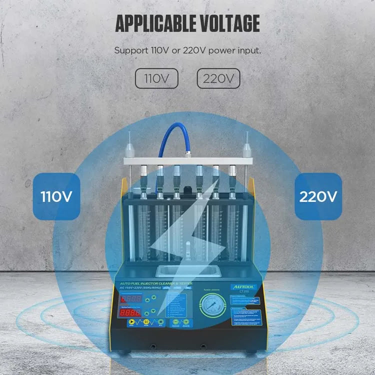 Autool CT200 Automotive Fuel Injection Systems Cleaning Tools Car Fuel Injector Cleaner and Tester 110V /220V