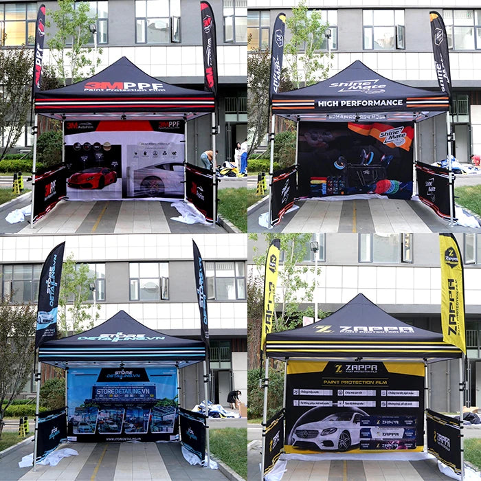 Custom Aluminum Heavy Duty 600D Aluminum Pop up Tent 6x3 Party for Automotive Agriculture Tradeshow Giveaways Canopy Tent
