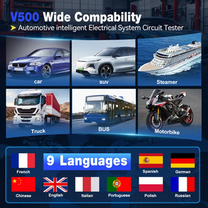 USA Warehouse V500PRO Mechanic Tools Car Wire Tracer Automotive Electrical Open Circuit Circuit Detection Car Breaker Finder