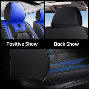 Xiangta Car Seat Covers Full Set Breathable Leather Automotive Front and Rear Seat Covers Protectors Fit for Most Vehicles, SUVs