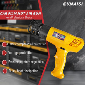 KUNAISI High Power 2000W  Temperature Control 110V/220V  Heat GunTool for Automotive Wrapping & Tinting