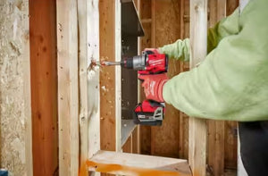 MILWAUKEE M18 Lithium Ion Cordless Hammer Drill & Impact Driver Combo Kit - 18V + 2 Batteries + Charger + Tool Case