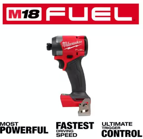 MILWAUKEE M18 Lithium Ion Cordless Hammer Drill & Impact Driver Combo Kit - 18V + 2 Batteries + Charger + Tool Case