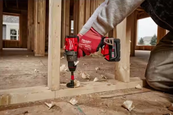 MILWAUKEE M18 Lithium Ion Cordless Hammer Drill & Impact Driver Combo Kit - 18V + 2 Batteries + Charger + Tool Case