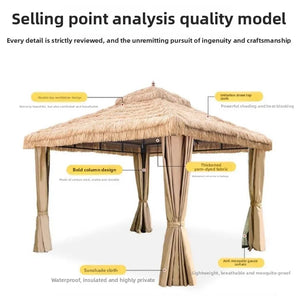 Outdoor Sunshades: Artificial Thatch Canopies, Farm Stay Courtyard & Scenic Spot Tent Umbrellas, Leisure Straw Outdoor Pavilions