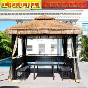 Outdoor Sunshades: Artificial Thatch Canopies, Farm Stay Courtyard & Scenic Spot Tent Umbrellas, Leisure Straw Outdoor Pavilions