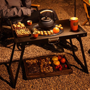 Black Modern Outdoor Table Bistro Firepit Garden Lounge Outdoor Table Portable Lawn Salon De Jardin Exterieure Patio Furniture