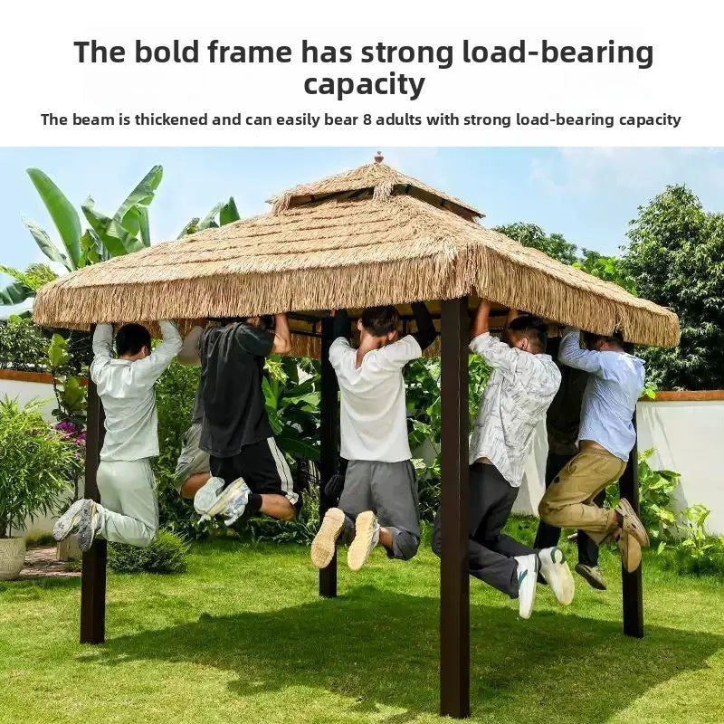 Outdoor Sunshades: Artificial Thatch Canopies, Farm Stay Courtyard & Scenic Spot Tent Umbrellas, Leisure Straw Outdoor Pavilions