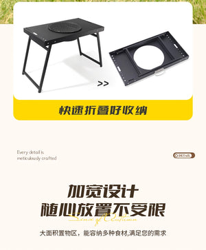 Black Modern Outdoor Table Bistro Firepit Garden Lounge Outdoor Table Portable Lawn Salon De Jardin Exterieure Patio Furniture