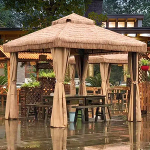Outdoor Sunshades: Artificial Thatch Canopies, Farm Stay Courtyard & Scenic Spot Tent Umbrellas, Leisure Straw Outdoor Pavilions