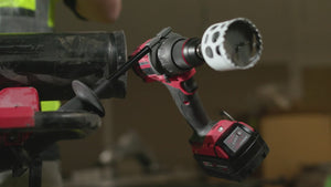 MILWAUKEE M18 Lithium Ion Cordless Hammer Drill & Impact Driver Combo Kit - 18V + 2 Batteries + Charger + Tool Case